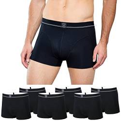 Romberg Herren Boxershorts, 6er Pack (Schwarz mit Label, L) von Romberg