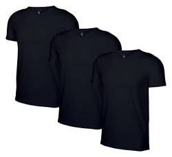 Romberg Herren Unterziehshirt 3er Pack (schwarz Rundhals, M) von Romberg