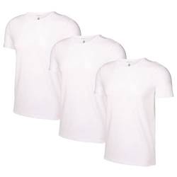 Romberg Herren Unterziehshirt 3er Pack aus Bio-Baumwolle, Slim fit - eng anliegend, ohne kratzenden Zettel, nachhaltig (weiß Rundhals, M) von Romberg