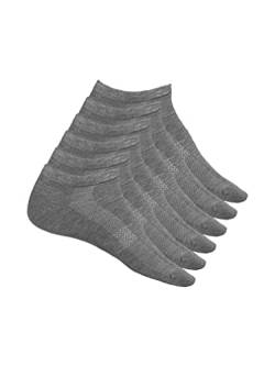 Romberg Unisex No Show Sneaker Socken, 6er Pack (grau, 43-46) von Romberg