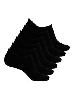 Romberg Unisex Sneaker Socken mit Silikon Pad, 6er Pack (schwarz, 43-46) von Romberg