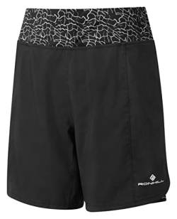 Ronhill Damen Wmn's Life 7" Unlined Shorts, Black/Mono Ripple, 40 von Ronhill