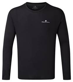 Ronhill Herren Core L/S Tee T-Shirt, Black/Bright White, L von Ronhill