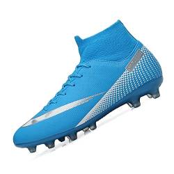 Roniluu Fussballschuhe Herren,Fussballschuhe Kinder Jungen Mädchen,Professionell Fußballschuhe Unisex,Blau,37EU von Roniluu