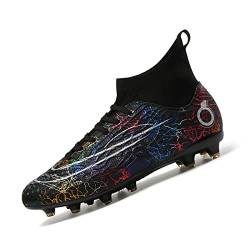 Roniluu Fussballschuhe Herren,Fussballschuhe Kinder Jungen Mädchen,Professionell Fußballschuhe Unisex,Schwarz,42EU von Roniluu