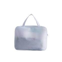 Kulturtasche Damen,Kosmetiktasche Kulturtasche Transparent Weißes Netzgewebe Kosmetiktasche Durchsichtig Wasserdicht für Damen Und Frauen von Ronoza