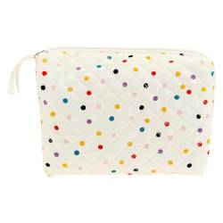 Ronoza Makeup Bag,Bunte Tupfen Kosmetiktasche,Make up Bag,Bunte Tupfen Cosmetic Bag,Kulturtasche Kulturbeutel Damen Reise,Make up Tasche Klein,Beauty Bag,Kosmetiktasche Damen,Schminktasche Klein von Ronoza