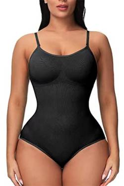 Ronronner Body für Damen, Body, Reduzierstück, Dessous, Shapewear, Bodysuit für Damen, Schlankheitsformen, Dessous, Body, Schwarz , 50 von Ronronner