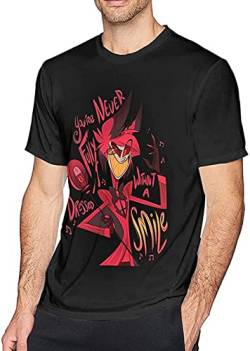 Hazbin Hotel Man's Cool Cotton T-Shirt Unisex Black Men Tees 3XL von Roosty