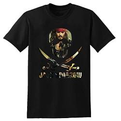Jack Sparrow T-Shirt Unisex Black Mens Tees M von Roosty