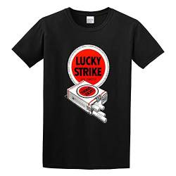 Lucky Strike Strike Cigarettes Tobacco Smokes Smoker Pack Retro T-Shirt T-Shirt Unisex Black Mens Tees XL von Roosty