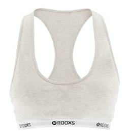 Rooxs Damen Soft BH Bustier (1er Pack) BH ohne Bügel für Yoga Freizeit Sport, Größe L, grau von Rooxs