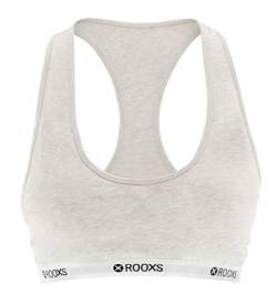 Rooxs Damen Soft BH Bustier (1er Pack) BH ohne Bügel für Yoga Freizeit Sport, Größe M, grau von Rooxs
