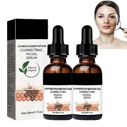 2er Melanin Korrigierendes Gesichtsserum, Dunkle Flecken Korrigierendes Glow Serum mit Vitamin C, Niacinamide und Retinol, Anti Falten Serum Hautaufhellendes Serum für Männer und Frauen von Rosarden