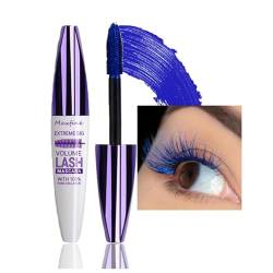 5D Blaue Wimperntusche Wasserfest, Langlebige Volumizing Curling Verlängerung Mascara Blau Augen Make-Up für Weihnachten, Halloween, Partys, Hochzeiten von Rosarden