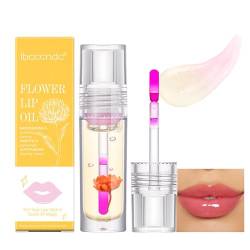 Farbwechsel Lippenöl, Magischer Temperatur Farbwechsel Lipgloss, Feuchtigkeitsspendendes Lip Glow Oil, Blume Lip Gloss Langanhaltend für Mädchen und Frauen (3#) von Rosarden