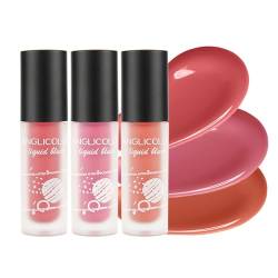 Rosarden 3pcs Liquid Blush Set, Liquid Highlighter, Liquid Contour Make-up, Flüssiges Rouge Langanhaltend, Leicht & Wischfest, Natürliches Make-up Look für Teenager-Mädchen und Frauen von Rosarden