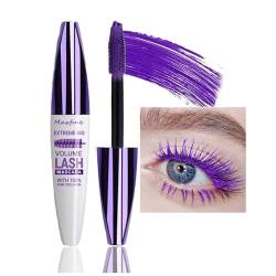 Rosarden 5D Violett Wimperntusche Wasserfest, Langlebige Volumizing Curling Verlängerung Mascara Purple Augen Make-Up für Weihnachten, Halloween, Partys, Hochzeiten von Rosarden