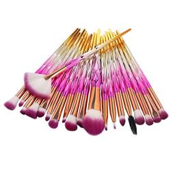 Rosennie_Beauty 20PCS Diamanten Makeup Pinsel Set bilden Foundation Eyebrow Eyeliner erröten kosmetische Concealer Pinsel Geschenkset Frauen Lidschatten Pinselset Kosmetische Werkzeuge (D) von Rosennie_Beauty