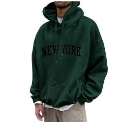 Herren Pullover Sweatshirt Sweatshirt Herren Weihnachten Kapuzen Sweatshirt Herren New York Druck Lustige Pullover Loose Fit Y2K Hoodie Baggy Herbst Hip Pop Streetwear Hoodie Kuschel Hoodie L von Rosennie