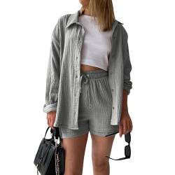 Rosennie Angebote Des Tages Heute Blitzangebote Spitzen Oberteile Damen Musselin Bluse 3/4 Arm Shirt Damen Musselin Bluse Damen Zweiteiler Damen Sommer Outfits Damen Lounge Set Damen Musselin von Rosennie