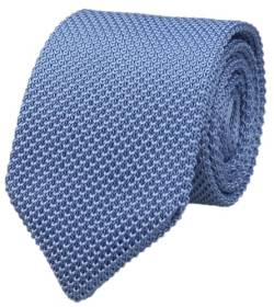 Herren-Krawatte, schmal, Strick, formell, Basic, Vintage, gemischtes Muster, lässig, 6,1 cm, hellblau, Einheitsgröße von Rosiika