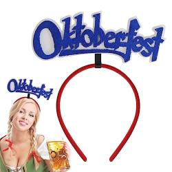 Dunkles Bier Stirnband | Exquisite Damen-Stirnbänder,Mit Oktoberfest-Bierkrug-Wurst-Bart-Design-Haarband für interaktives Rollenspiel Rosixehird von Rosixehird