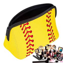 Rosixehird Reise-Make-up-Tasche | Kulturbeutel Reisetasche Baseball | Tragbare Reise-Kosmetik-Organizer-Tasche mit Reißverschluss für Toilettenartikel-Zubehör von Rosixehird