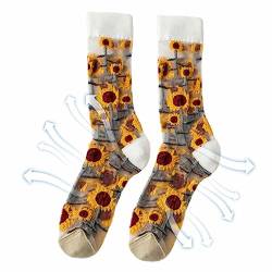 Socken mit Blumenmuster,3D-gesticktes Blumenmuster, lässige Kleidersocke - Söckchen mit Blumenmuster, besticktes Blumenmuster, atmungsaktiv und bequem für den Sommer Rosixehird von Rosixehird