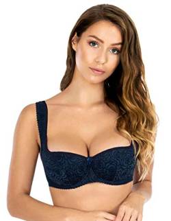 Rosme Lingerie Balconette-BH für Damen, Kollektion Annija, Blau, Größe 85G von Rosme