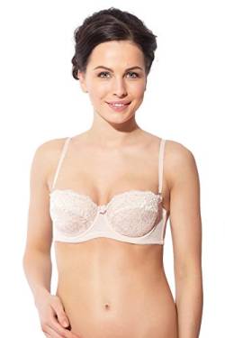 Rosme Lingerie Balconette-BH mit Abnehmbaren Trägern für Damen, Kollektion Grand, Elfenbein, Größe 70B von Rosme