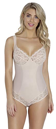 Rosme Lingerie Figurformender Body für Damen, Kollektion Anette, Beige, Größe 80C von Rosme