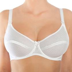 Rosme Lingerie Ungepolsterter Still-BH aus Baumwolle für Damen, Kollektion Mamacita, Größe 70C von Rosme