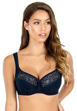 Rosme Lingerie gepolsterter Halbschalen-BH für Damen, Kollektion Annija, Blau, Größe 70D von Rosme