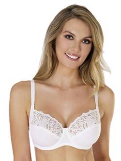 Rosme Lingerie ungepolsterter/weicher BH mit gepolsterten Trägern für Damen, Kollektion Clean Baumwolle, Elfenbein, Größe 75H von Rosme