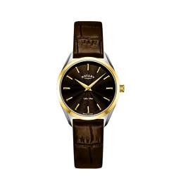 Rotary Herren Analog Quarz Uhr mit Leder Armband LS08011/49 von Rotary