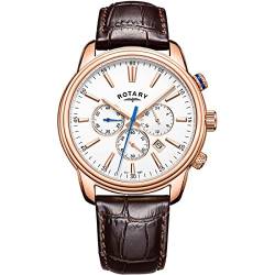 Rotary Herren Chronograph Quarz Uhr mit Leder Armband GS05084/06 von Rotary