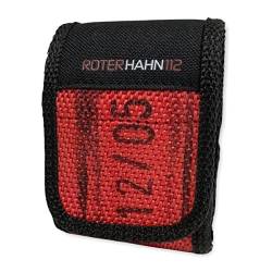 Feuerwehr DME Holster Piepser Tasche Melder Funkmeldeempfänger/Schlauch Rot/aus gebrauchtem Feuerwehrschlauch von Roter Hahn 112