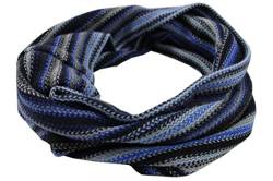 Rotfuchs Loop Schlauchschal Schal Strickschal Streifen modisch blau 100% Wolle (Merino) von Rotfuchs