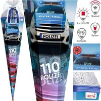 Roth Schultüte Exklusiv Set 85 cm Polizei LED Licht Sound mit Schleife von Roth