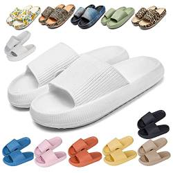 Rotok Unisex Sandalen Sommer Hausschuhe rutschfest Badeschuhe Cloudyzz Schlappen Home Kissenrutschen Pantoffeln Indoor Damen Herren Super Slippers Y30 Wei?40/41EU von Rotok