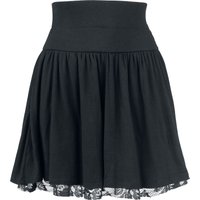 Rotterdamned Kurzer Rock - Floral Lace Skirt - XS bis 3XL - für Damen - Größe XS - schwarz von Rotterdamned