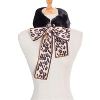 Rouemi Modeschal Neue Damen Schal, verdickt faux Kaninchen Pelz Leopard Druck Schal von Rouemi