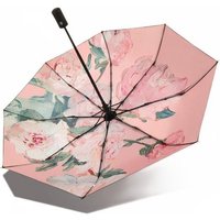 Rouemi Taschenregenschirm Damen Regenschirm, sturmfest Sonnenschutz Sommer Schatten Regenschirm von Rouemi