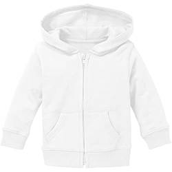 Roughtex Baby Zip Hoodie Kapuzenjacke Sweatshirt 100% Baumwolle Weiß 80/86 von Roughtex