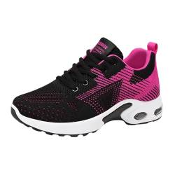 Sommer Damen Mesh Laufschuhe Turnschuhe Sportschuhe Sneaker Running Tennis Schuhe Straßenlaufschuhe Dämpfung Leichtgewichts Atmungsaktiv Ergonomischer Walkingschuhe Outdoor Fitness Jogging von Rouingdd