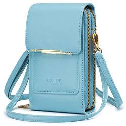 Roulens Klein Handy Umhängetasche,Damen Kleine Umhängetasche,PU Leder Crossbody Schultertasche Reisepass Handytasche mit Kartenschlitz Verstellbar Abnehmbar Schultergurt von Roulens