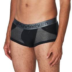 Rounderbum | Herren Unterwäsche | Boxershorts für Herren – Mini Trunk | Anatomic Tech – Shapewear Bequeme Unterwäsche Baumwolle Unterwäsche, Anatomische Mini-Kofferraum, Schwarz, Small von Rounderbum