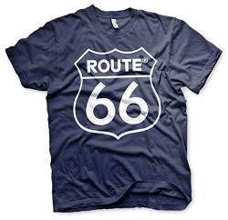 Route 66 Offizielles Lizenzprodukt Logo Herren T-Shirt (Marineblau), M von Route 66