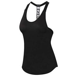 Elegantes, ärmelloses Camisole-Tanktop für Damen, ärmelloses Sport-Yoga, solide, fließende Baumwolle, Racerback-Tank-Bluse, Top, Weste, weißes Hemd Basic Top Tank Top Unterhemden Spitzentop Lang von Routinfly